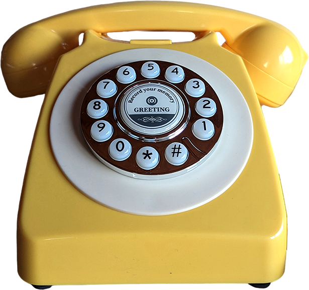 téléphone jaune livre d'or audio